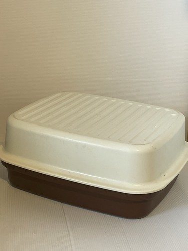 Vintage tupperware brown cream - tupperware,