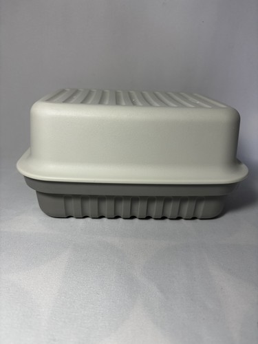 Vintage tupperware grey cream - vintage, grey/cream