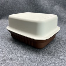 Vintage Tupperware Brown Cream